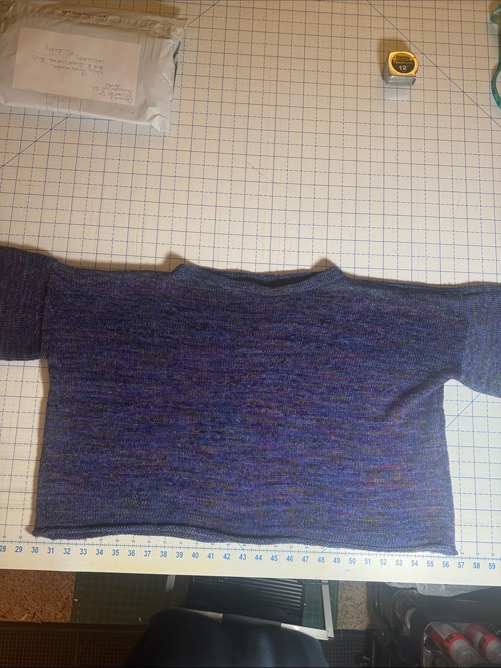 Women's Heathered Crewneck Sweater in Purple